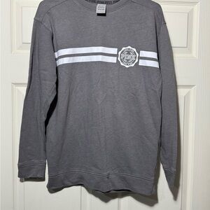 PINK Victoria's Secret Gray Sweatshirt with White Stripes
